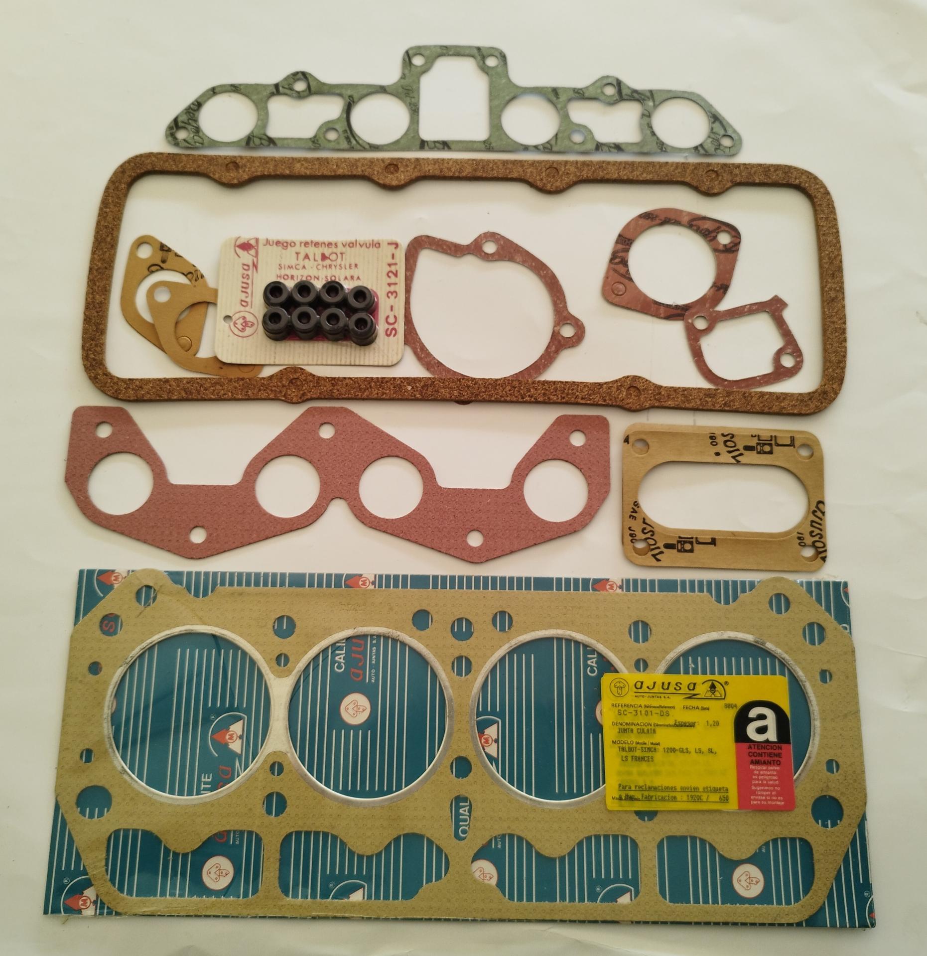 Juego de juntas de motor de Simca 1200