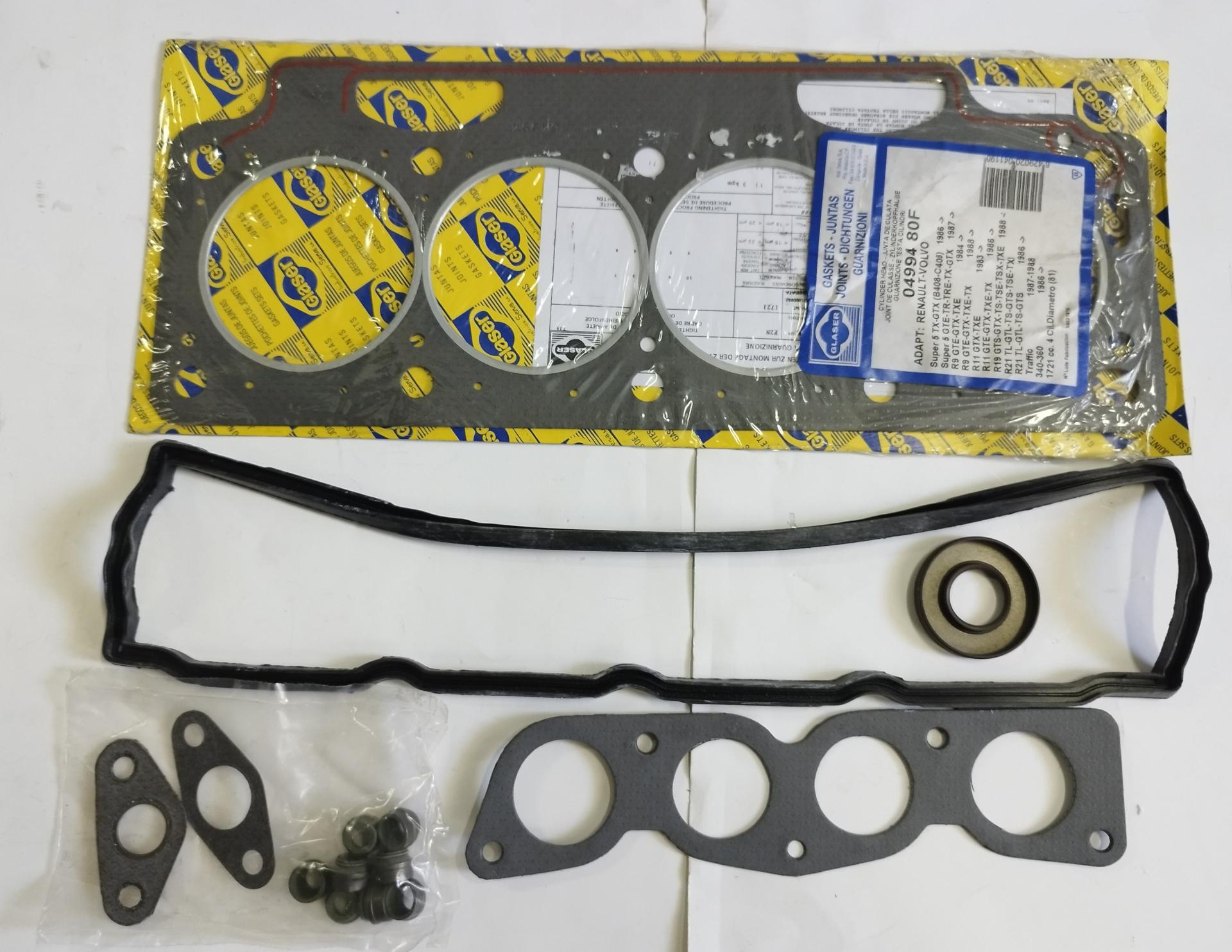 JUEGO JUNTAS RENAULT SUPER 5 R9 R11 R21 R19 1700 CC