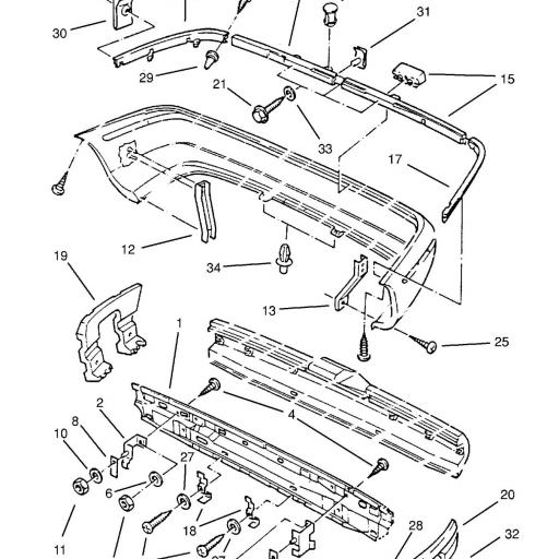 SOPORTE O GUIA PARAGOLPES TRASERO DERECHO OPEL CALIBRA  [2]