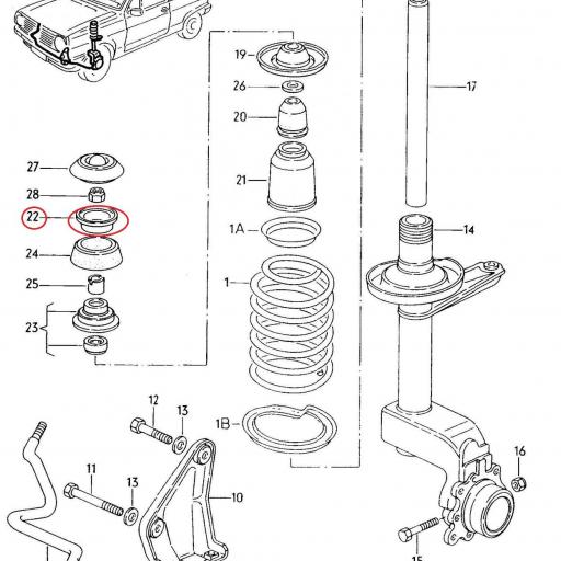 TOPE COPELA AMORTIGUADOR DELANTERO VW POLO [1]