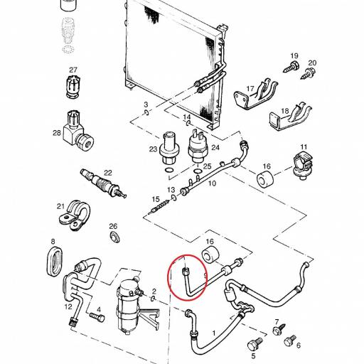 TUBERIA AIRE ACONDICIONA OPEL SENATOR B [1]