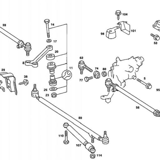 JUEGO REPARACION BARRA DIRECCION MERCEDES 190 W201 [1]