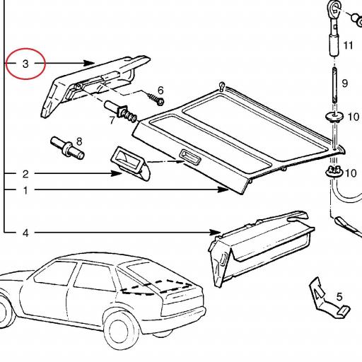 SOPORTE BANDEJA DERECHO OPEL ASCONA C  [3]