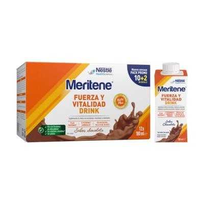 Meritene Fuerza y Vitalidad Drink Sabor chocolate 12x180 mL