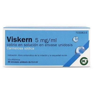 Viskern 5 mg/mL colirio en solución en envase unidosis 30 envases
