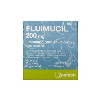 Fluimucil 200 mg 30 sobres