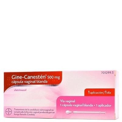 Gine-Canestén 500 mg 1 cápsula vaginal blanda