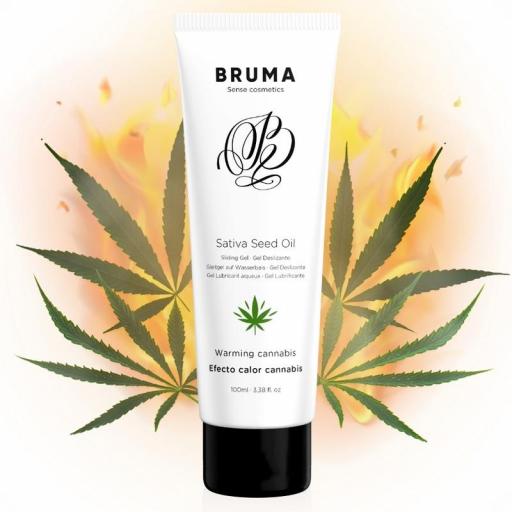 Lubricante efecto calor y sabor cannabis Bruma