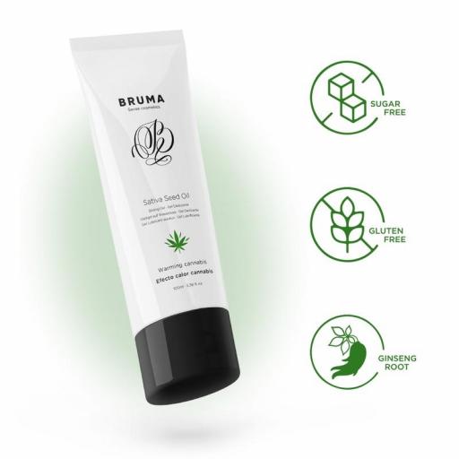 Lubricante efecto calor y sabor cannabis Bruma [1]