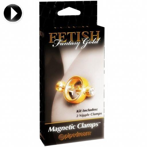 Pinzas para pezones magneticas Fetish Fantasy Gold [2]