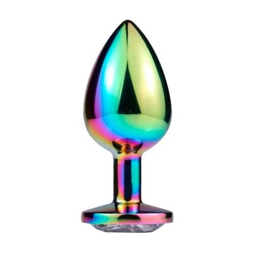 Joya anal de metal arcoiris