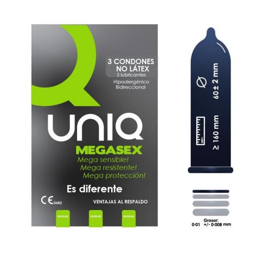 Preservativo sin látex Megasex de Uniq [1]