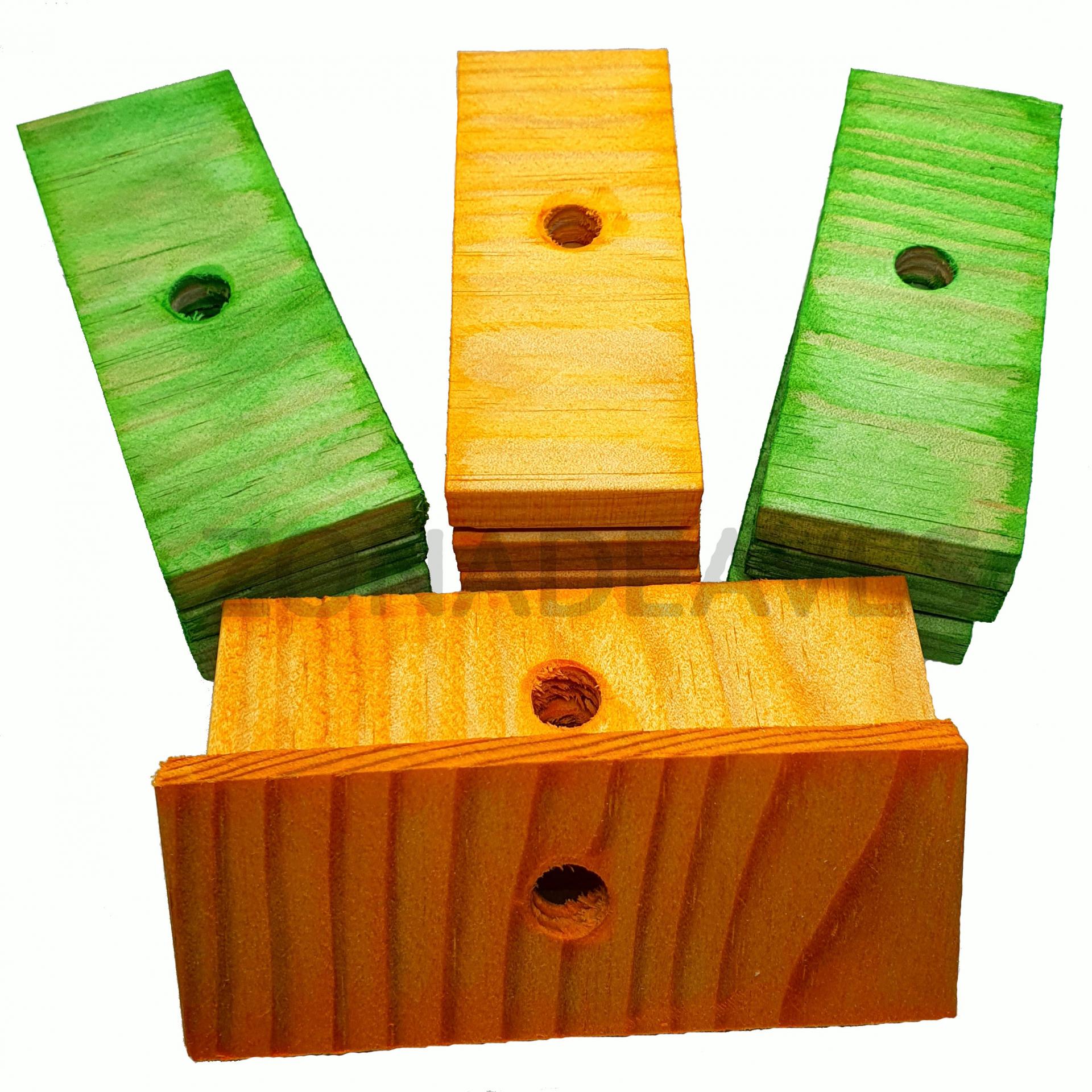 Placas de madera alargadas