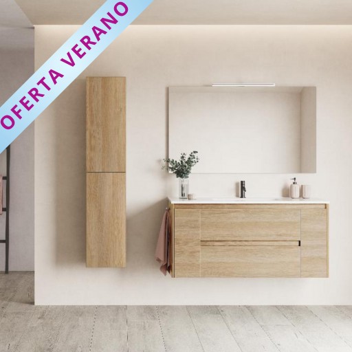 Mueble de baño Alfa Compact suspendido 120 cm 2 cajones + 2 puertas promocion de Royo