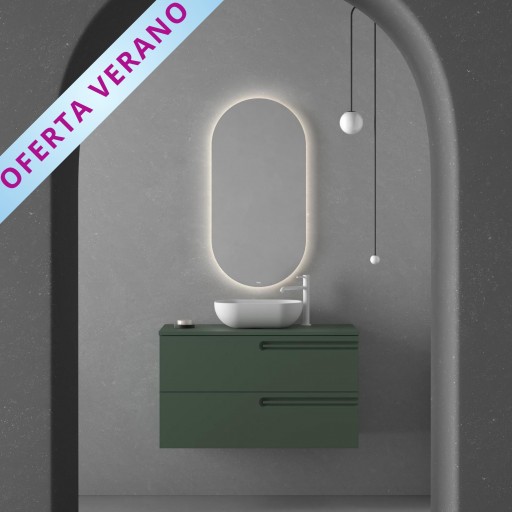 Mueble de baño Econic suspendido 2 cajones sobre encimera promocion de Royo