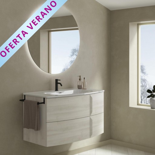 Mueble de baño Wave Compact suspendido 2 cajones promocion de Royo
