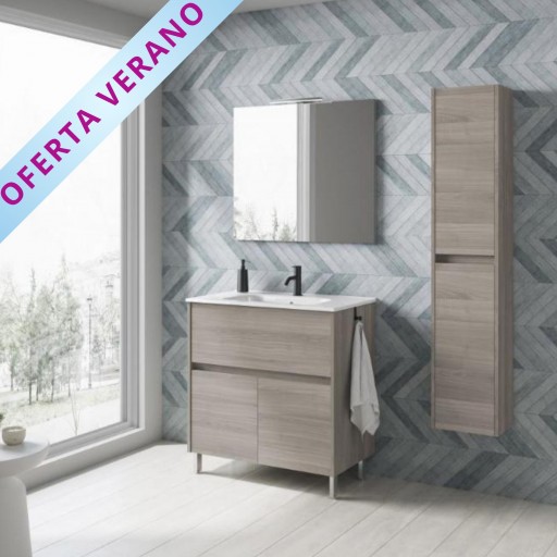 Mueble de baño Band con patas 1 cajon y 2 puertas promocion de Royo