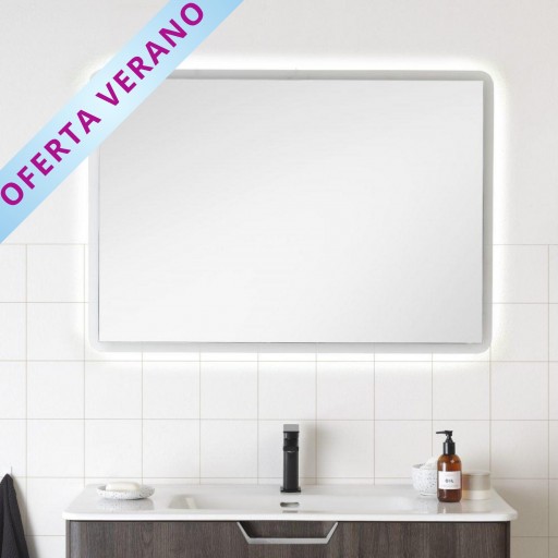 Espejo de baño Stella rectangular retroiluminado con luz led promo de Royo