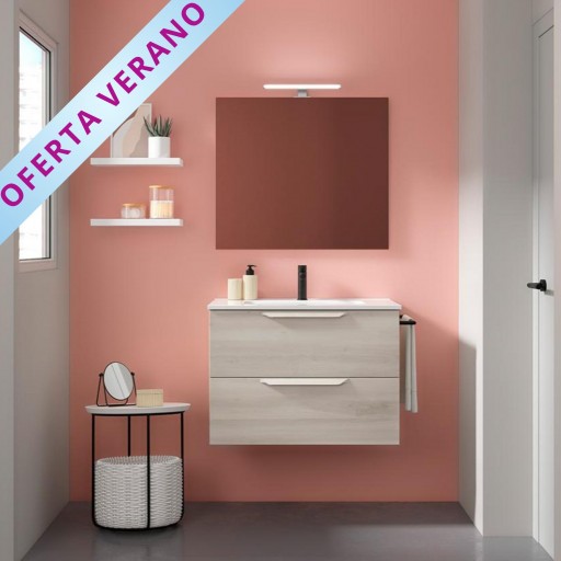Mueble de baño Urban suspendido 2 cajones promocion de Royo