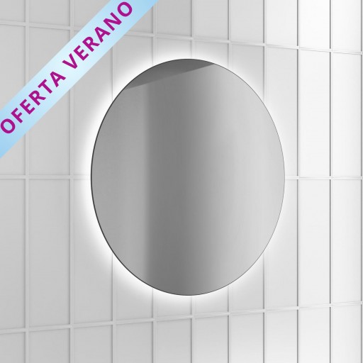 Espejo de baño Lua redondo retroiluminado con luz led promo de Royo [0]