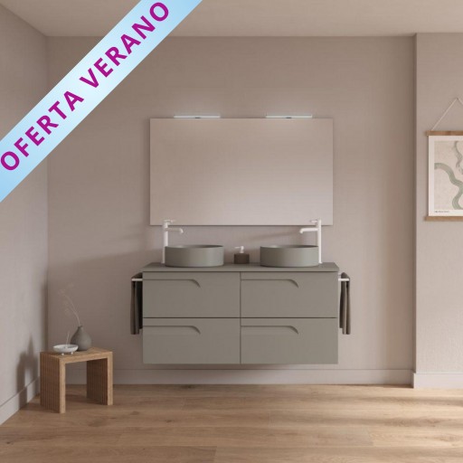 Mueble de baño Vitale suspendido 2 o 4 cajones sobre encimera promocion de Royo