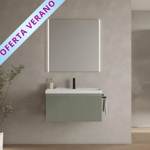 Mueble de baño Vora suspendido 1 cajon con lavabo cairo de Royo en diferentes acabados