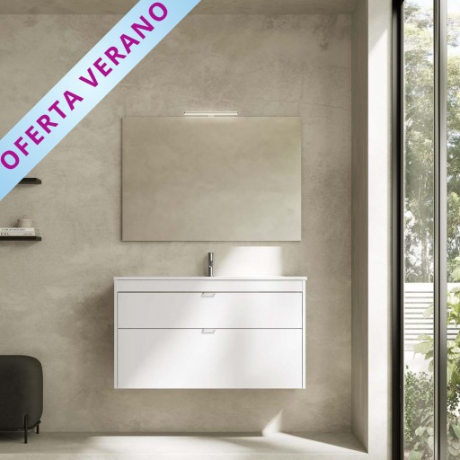 Mueble de baño Logika Compact suspendido 2 cajones promocion de Royo