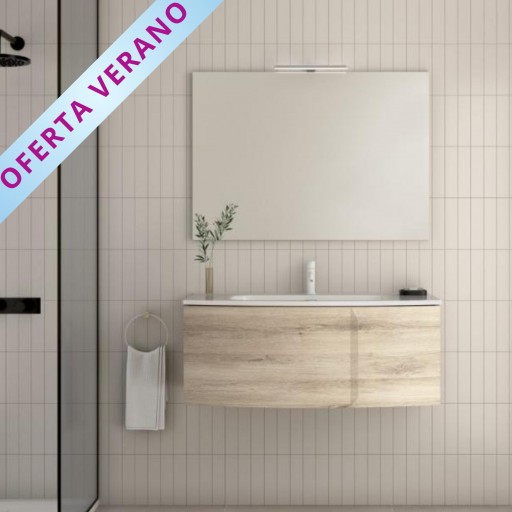 Mueble de baño Wave Compact suspendido 1 cajon promocion de Royo