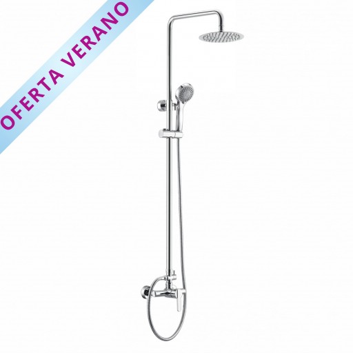 Conjunto barra de ducha monomando Roma cromo de Imex
