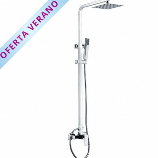 Conjunto barra de ducha monomando Valencia cromo de Imex