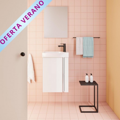 Conjunto mueble de baño Elegance suspendido 1 puerta promocion de Royo
