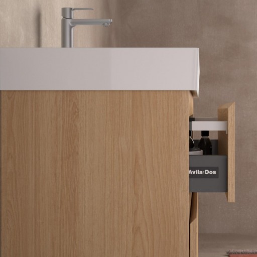 Mueble de baño Elena 2 cajones suspendido de Avila Dos con lavabo One [6]
