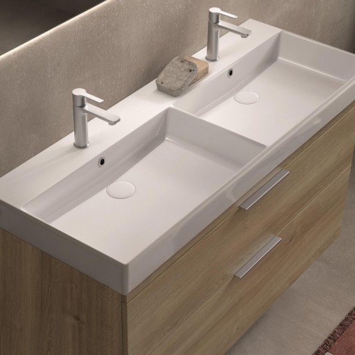 Mueble de baño Elena 2 cajones suspendido de Avila Dos con lavabo One [4]