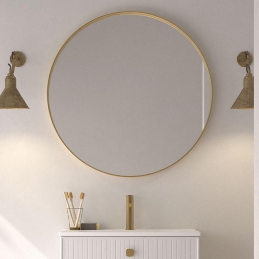 Espejo de baño circular enmarcado de Avila Dos [2]