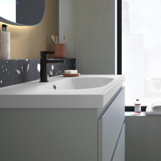 Mueble de baño Elena 2 cajones suspendido de Avila Dos con lavabo Three [1]