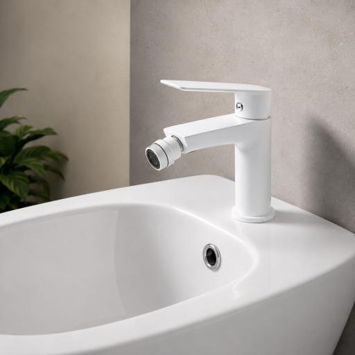 Grifo bidet monomando Luxor blanco mate de Imex
