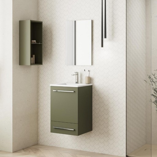 Conjunto completo mueble de baño Cube 1 cajon + 1 puerta de Ordoñez [0]