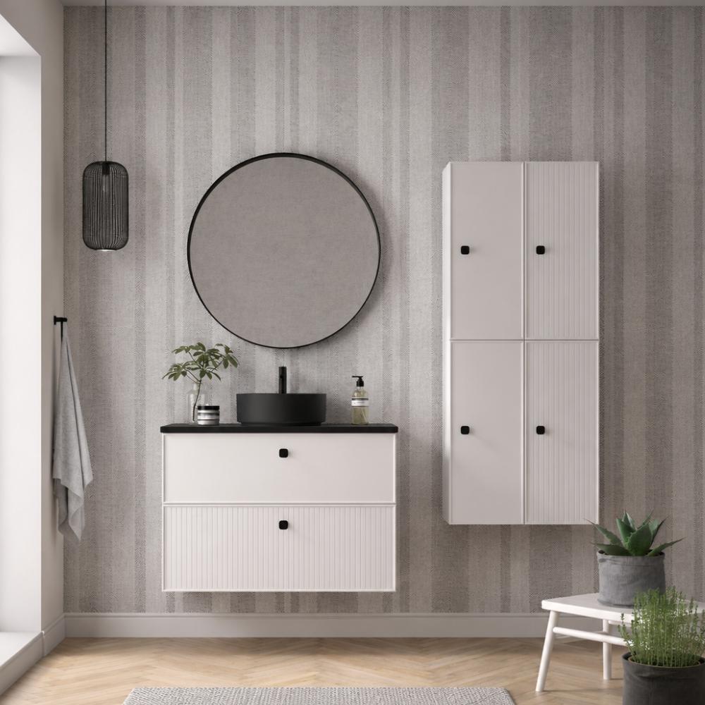 Mueble de baño sobre encimera Blanca 2 cajones suspendido de Avila Dos