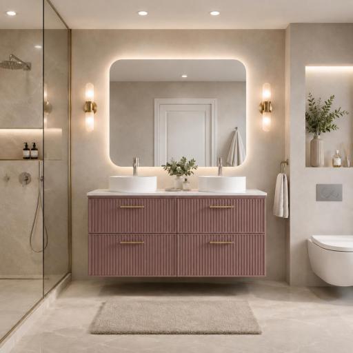 Mueble de baño sobre encimera Blanca 4 cajones suspendido de AVILA DOS [0]