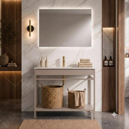 Mueble de baño encastrado Frida estructura lacada 1 estante de Avila Dos