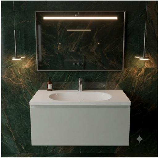 Mueble de baño Elena 1 cajon suspendido con lavabo Three de Avila Dos [0]