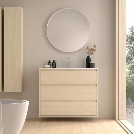 Mueble de baño encastrado Carmen 3 o 6 cajones suspendido costados vistos de Avila Dos [1]