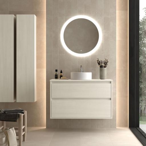 Mueble de baño sobre encimera Carmen 2 cajones suspendido estructura vista laminados de Avila Dos [0]