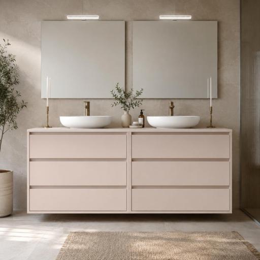 Mueble de baño sobre encimera Carmen 6 cajones suspendido costados vistos de Avila dos [0]