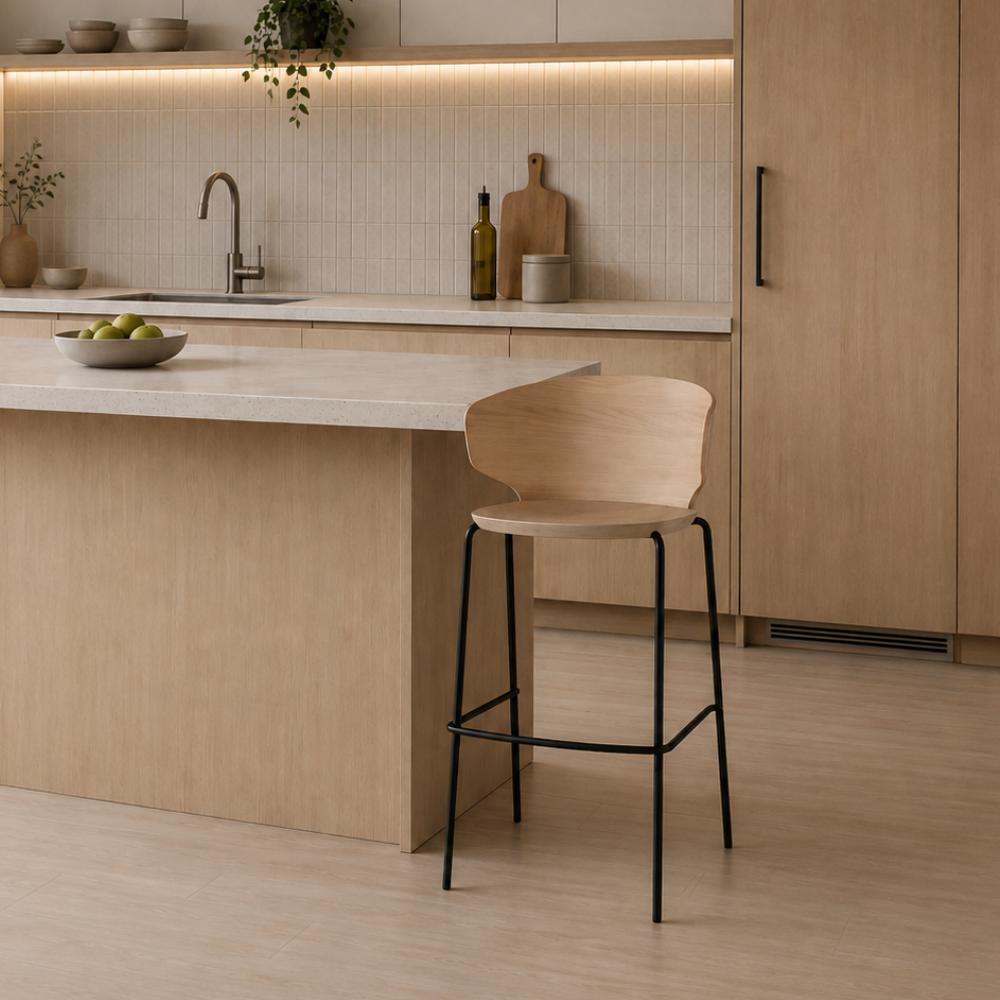 Taburete Alcor Metal con brazos de Cancio