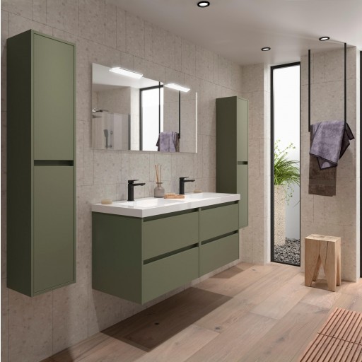 Mueble de baño Noja suspendido 4 cajones 140 cm green satin de Salgar