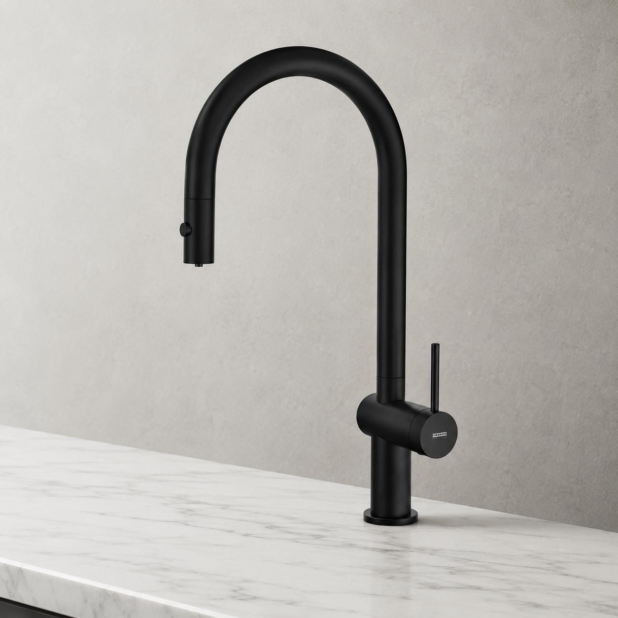 Grifo de cocina monomando con osmosis Lazio negro mate de Imex