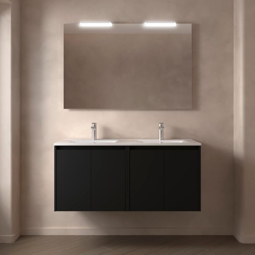 Mueble de baño Noja suspendido 4 puertas 120 cm doble seno de Salgar con diferentes acabados [1]