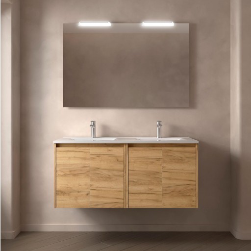 Mueble de baño Noja suspendido 4 puertas 120 cm doble seno de Salgar con diferentes acabados [5]