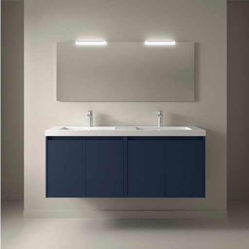 Mueble de baño Noja suspendido 4 puertas  carga mineral doble seno 140 cm de Salgar con diferentes [2]
